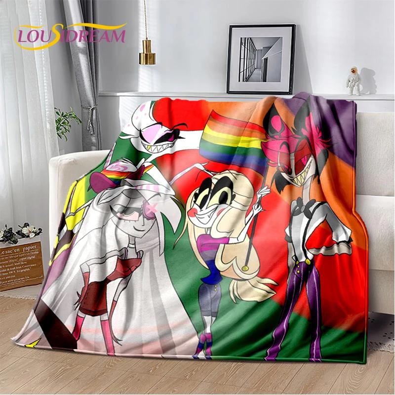 2026 H-Hazbin Hotel Charlie Cartoon Soft Blanket,Soft Throw Blanket for Home Bedroom Bed Sofa Picnic Travel Cover Child Gift