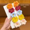 10 color random flower hair clips, braided hair accessories for daily use
