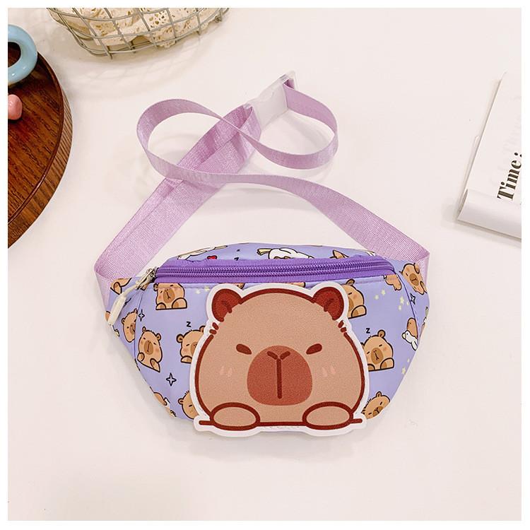 Crossbody Printed Capybara Chest Bag Children Cartoon Outdoor Leisure Waist Pack