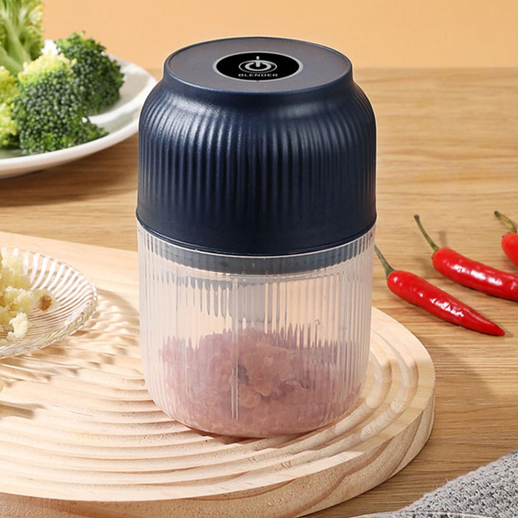 Elektrisk matberedare Portabel vitlökspress Köttkvarn 300ml Grönsakshackare Mosa-maskin Köksredskap Uthållig