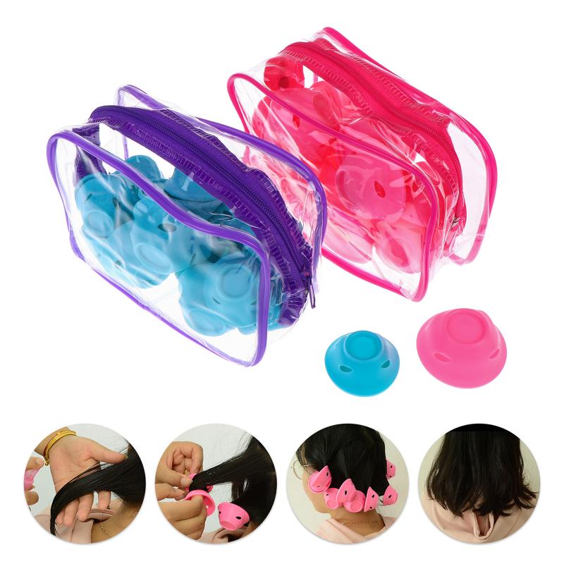 20Pcs Silicone For Hair Curling Rollers Diy Set With Mushroom Bell Shapes Spiral Design Soft Construction Easy Removal Curls