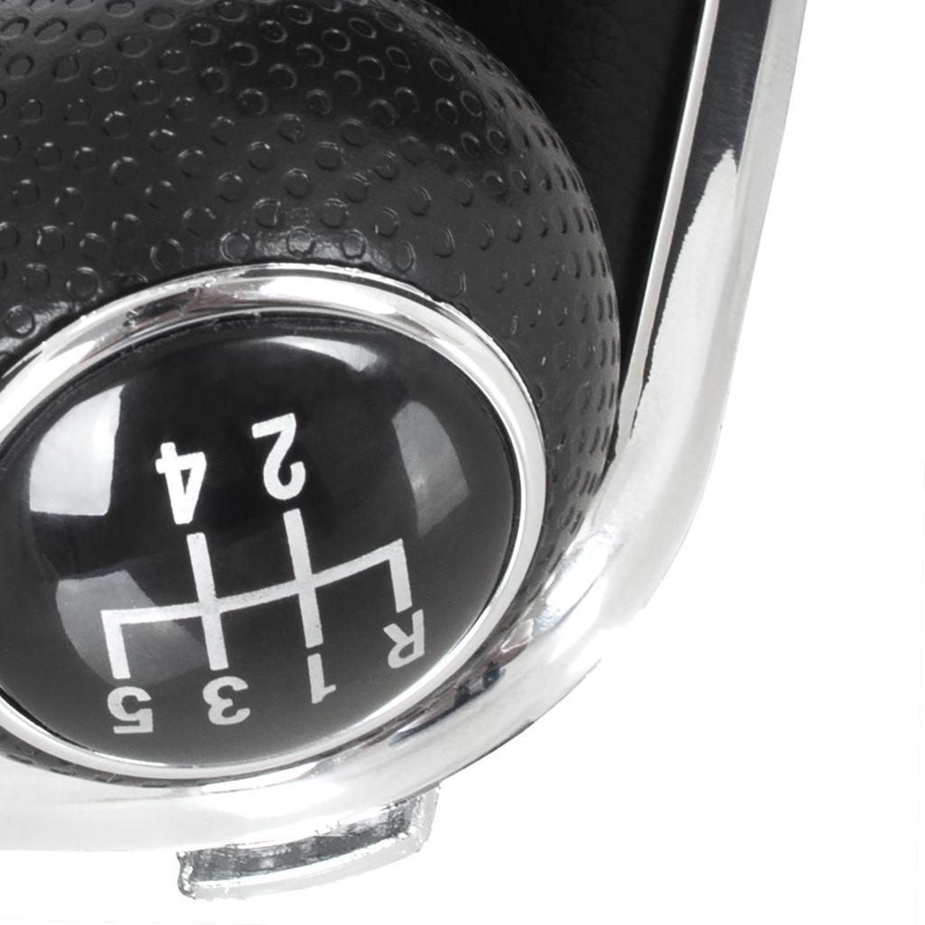 VW Golf IV 98-05 Black Gear Shift Knob with Gaiter & Chrome Frame