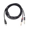 Type C to 6.35mm Y Cable Flexible USB C to 6.35mm 1/4inch TRS Cable Wide Compatibility, Excellent Sound Quality