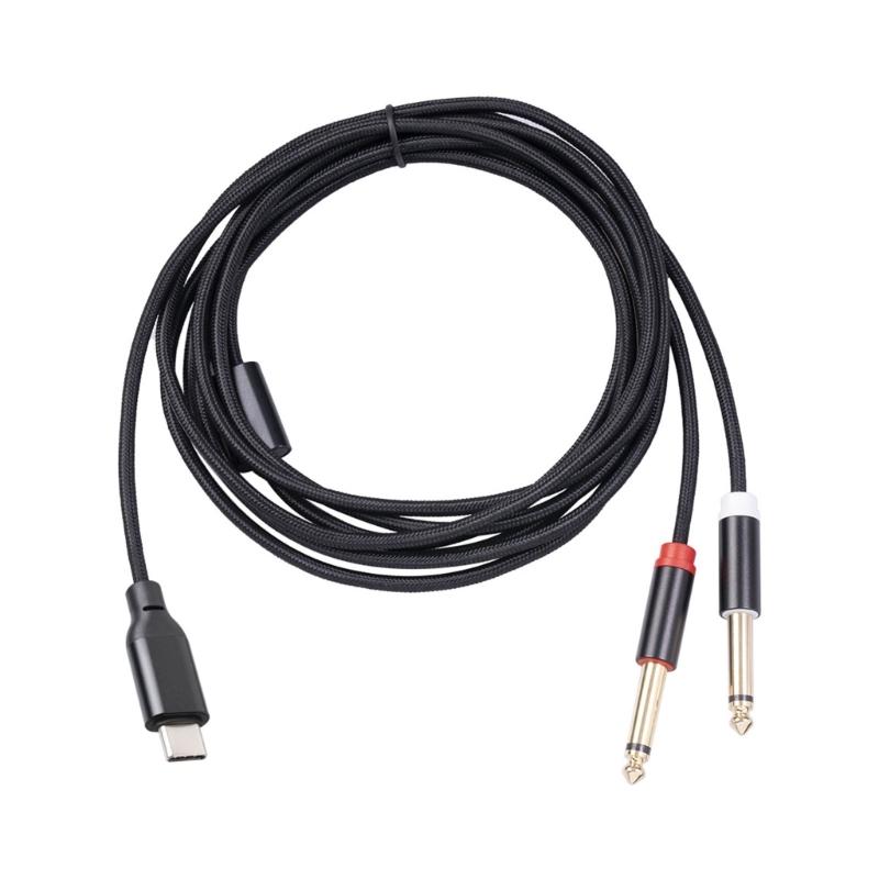 Type C to 6.35mm Y Cable Flexible USB C to 6.35mm 1/4inch TRS Cable Wide Compatibility, Excellent Sound Quality
