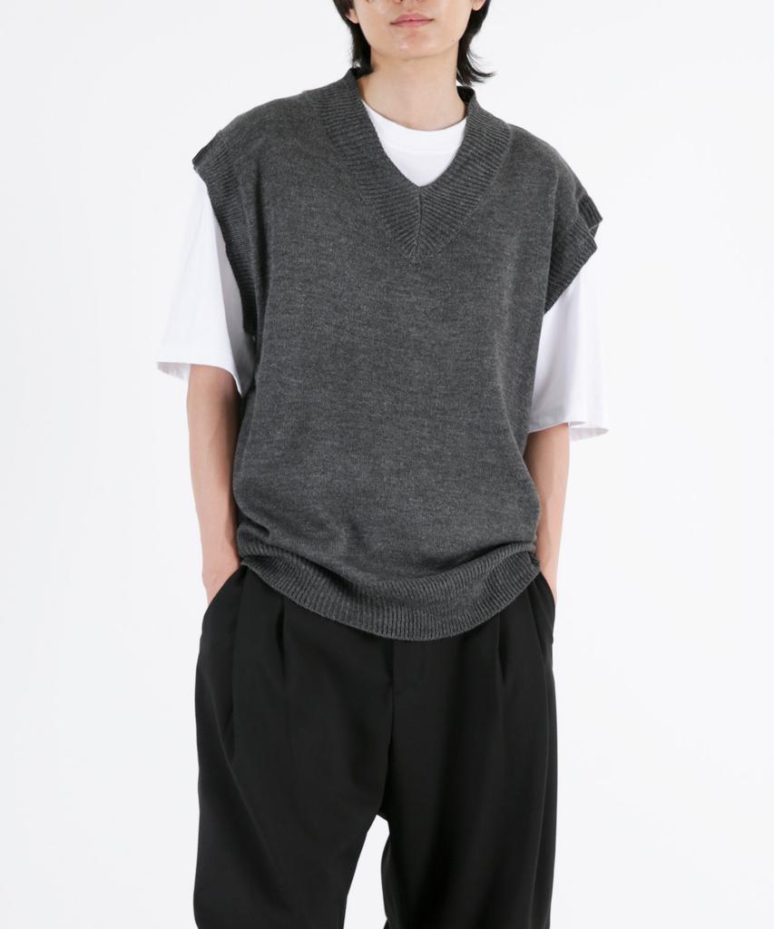 UMM Drop Shoulder Oversized Knit Vest 3 Colors