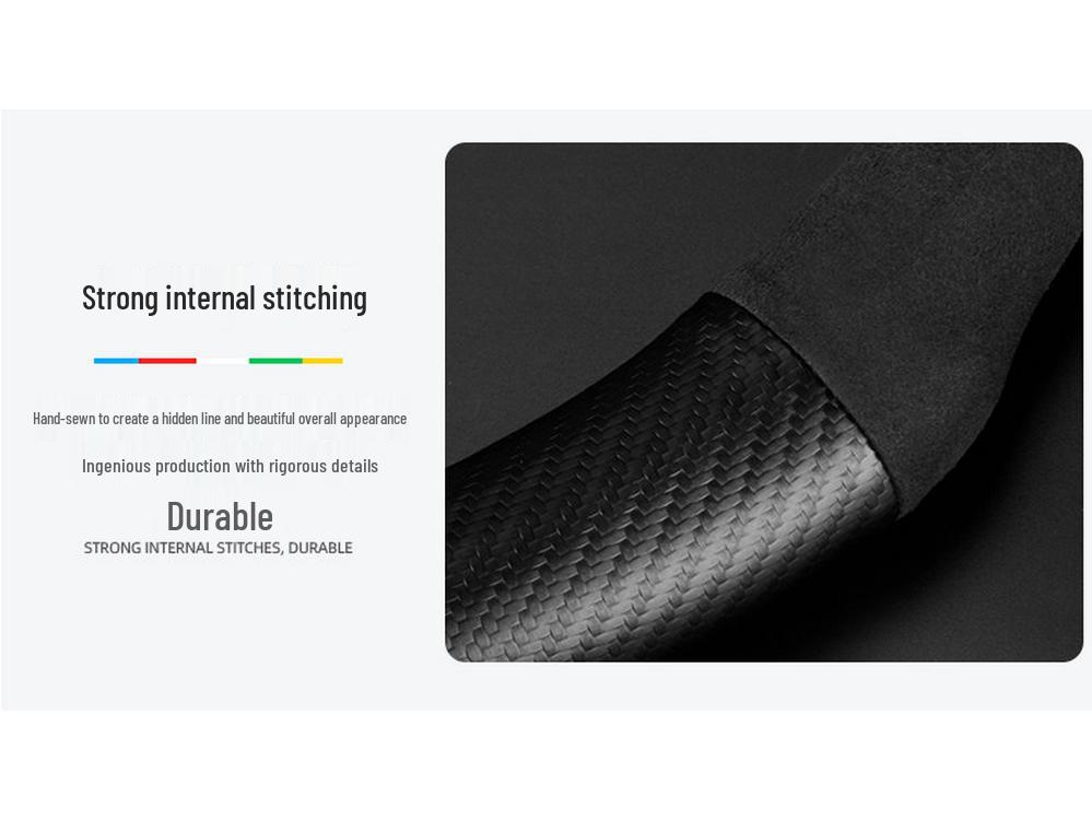 Protiskluzový kožený potah volantu z uhlíkových vláken pro Toyota Prado