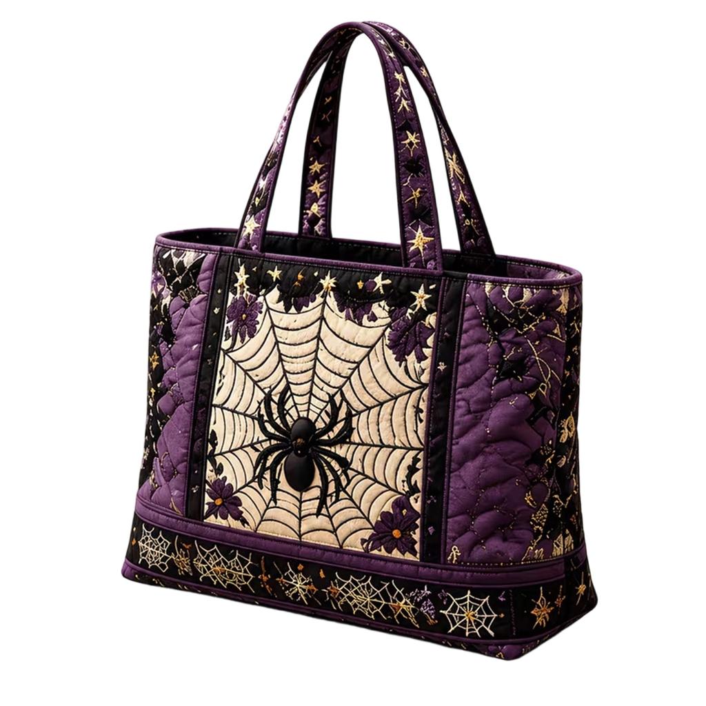 Halloween-Tasche mit Digitaldruck und gesteppter Stickerei, lässige Handtasche für den täglichen Gebrauch und zur Aufbewahrung