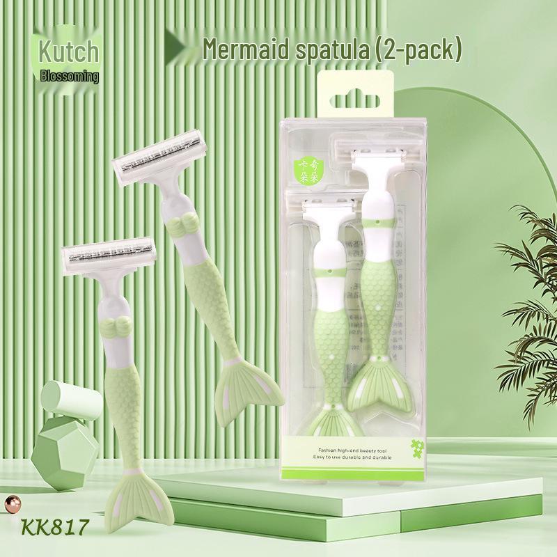 

Kaqi Duoduo Mermaid 2-Pack Triple Blade Stainless Steel Razor KK817