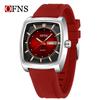 Fashion Ofns Brand New 1598 Silicone Strap Luxury Men Business Leisure Watch Night Light 3atm Waterproof Quartz Double Calendar