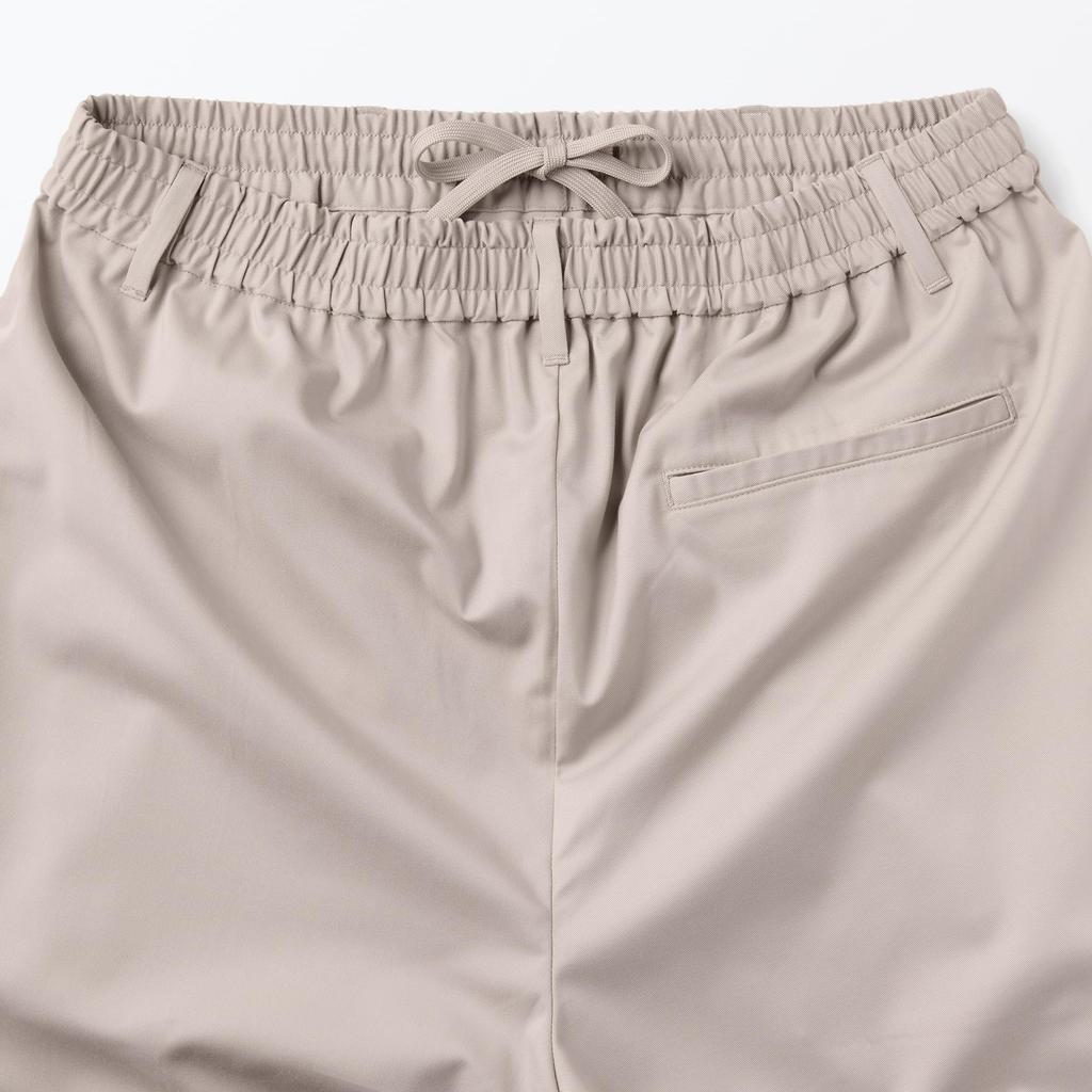 MUJI Easy Tuck Wide Pants AE0WTA4S Hellbeige XL Herren knitterfrei Herren Herren