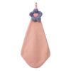 Wipe Towel Comfortable Super Absorbent Coral Fleece 3D Flower Shape Kitchen Bathroom