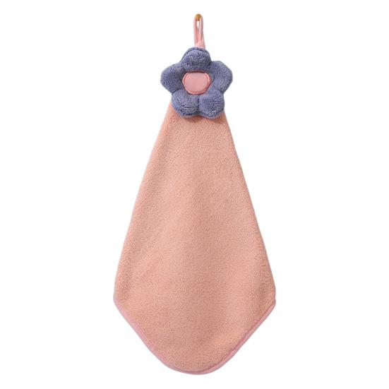 Wipe Towel Comfortable Super Absorbent Coral Fleece 3D Flower Shape Kitchen Bathroom