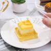 UPKOCH 50 Pcs Plastic Square Mooncake Boxes, Golden Dessert Packing, Single Muffin Container, Small Clear Food-Grade, 2.16"x1.85"x1.57"
