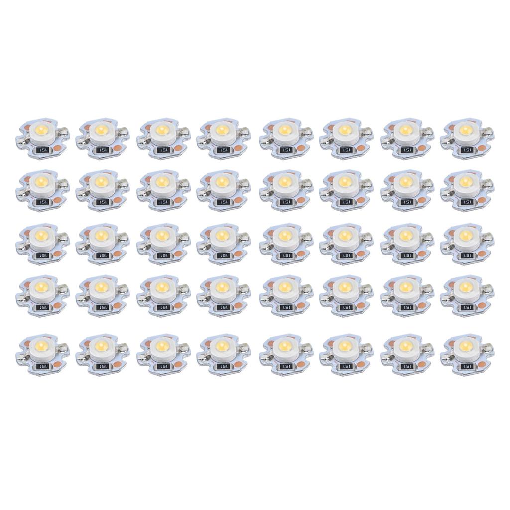 40pcs LED Chip Bulb 1W 24V 16mm/0.6in Aluminum Base Low Power Consumption Lamp Beads for