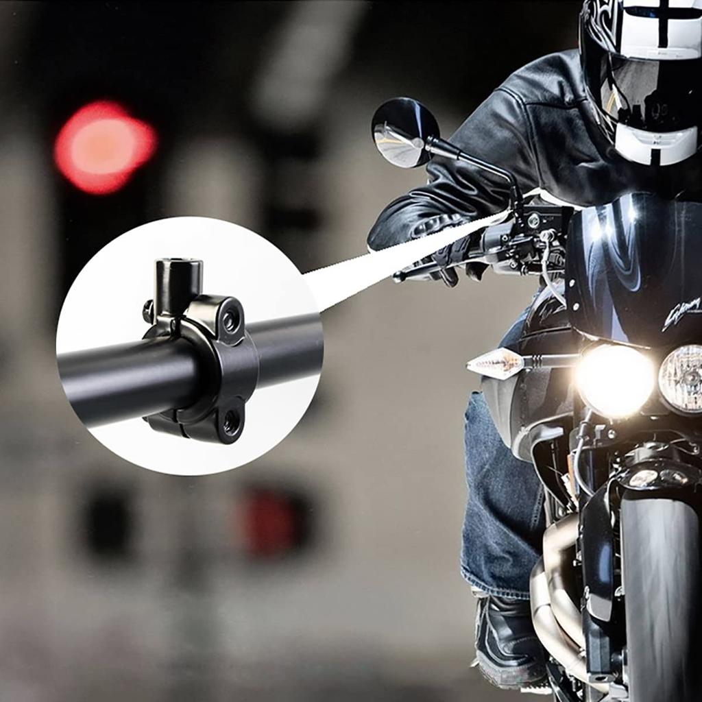 SHULLIN 2pcs Bike Handle Mirror Holder 22mm Universal Mount Holder Adapter Clamp Mirror Mount