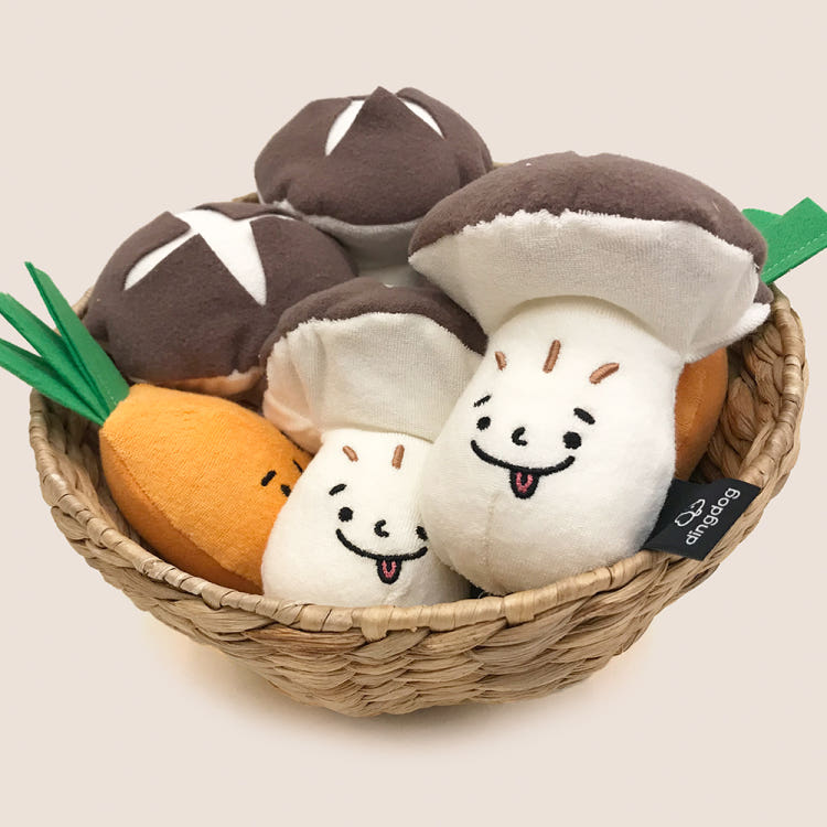 Dingdok Gadgetable Nosework Mushroom - Squeak Squeak Snack Toy