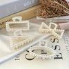 Small Paragraph -- 6pcs Simple Elegant Temperament Clip Cute Girl Headdress 4cm Imitation Pearl Hair Clip Bath Hair French Retro