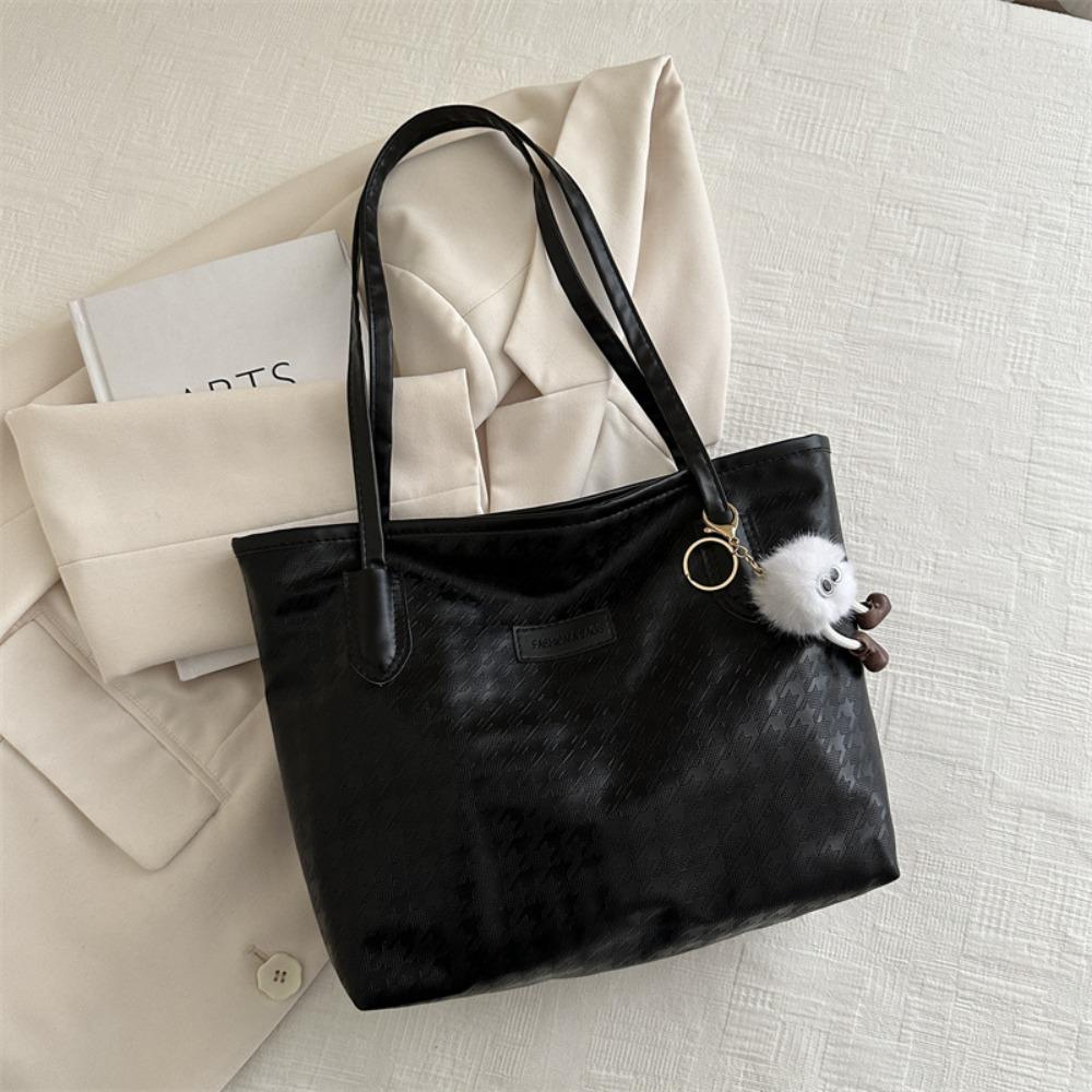 

ПУ Одноплечная сумка Большая вместимость Женская сумочка Повседневная сумка под мышкой Женская чёрный