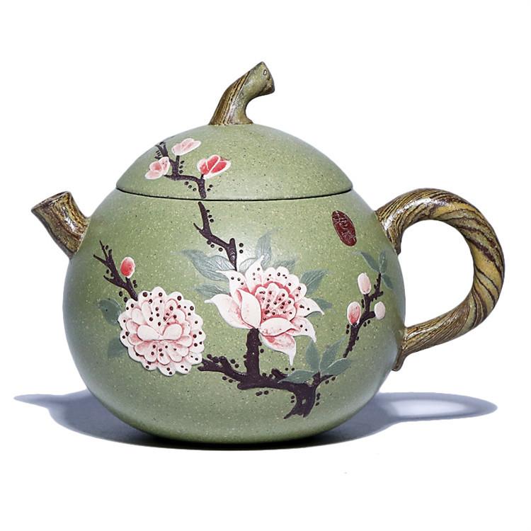 

160ml Exquisite Yixing Purple Clay Teapots Master Handmade Eggplant Pot Raw Ore Bean Green Mud Kettle Chinese Zisha Tea Set Gift
