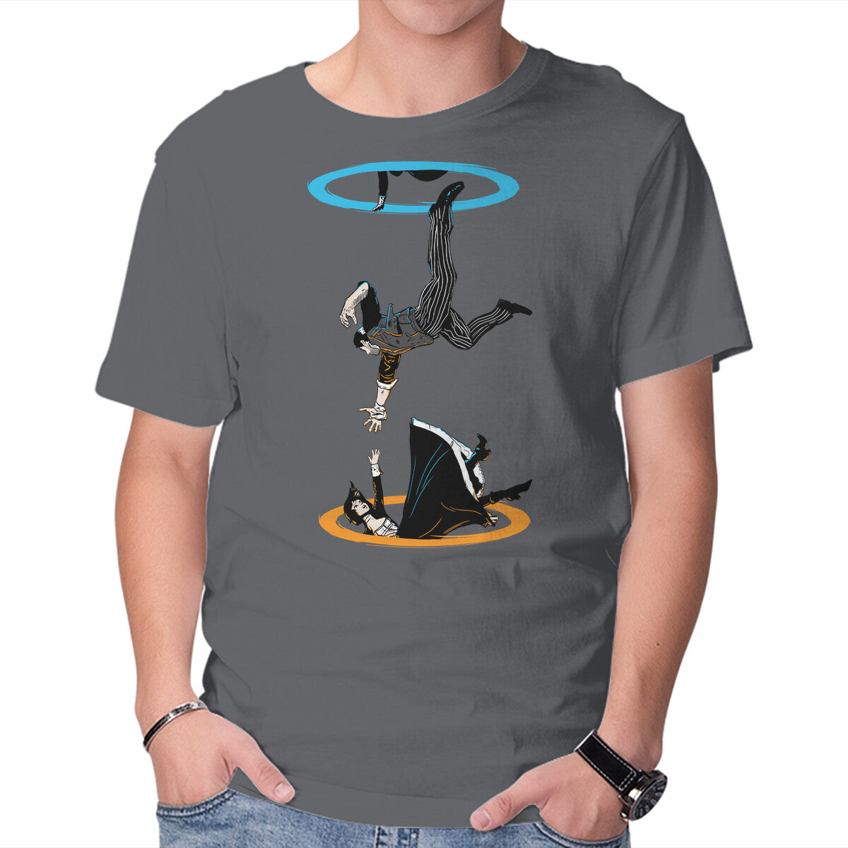 Unisex Crew Neck T-Shirt The Infinite Loop Graphic Short Sleeve Casual Tee XL