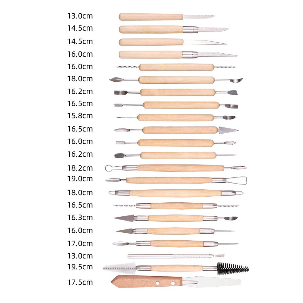 22-Piece Cross-Border Pottery and Clay Sculpting Tool Set with Laser Knife Carving Tools