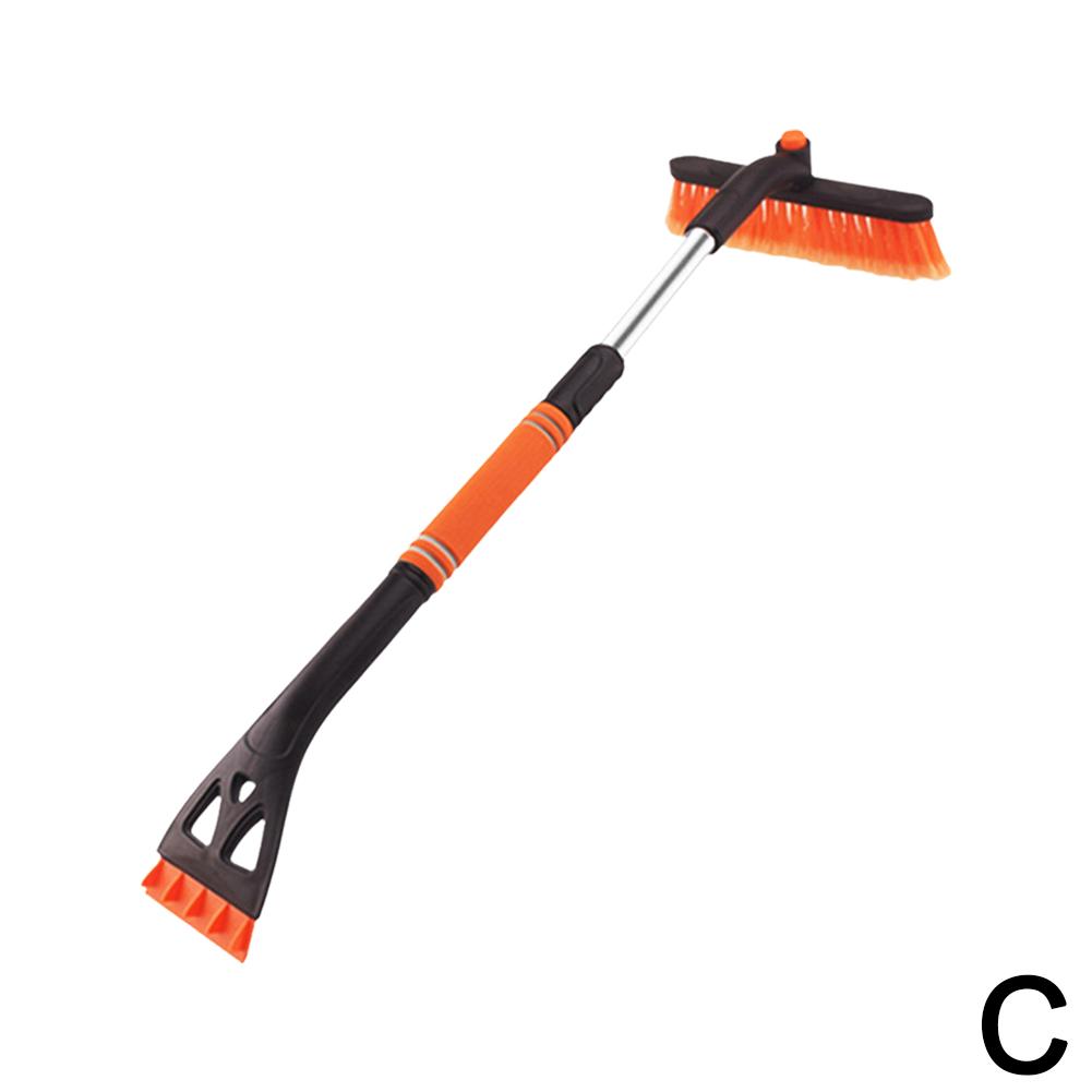 

3 в 1 Выдвижная автомобильная лопата для снега Скребок для льда Прочный АБС Неэлектрический Идеально подходит для зимней разморозки Удаление снега Автомобили Скребок оранжевый