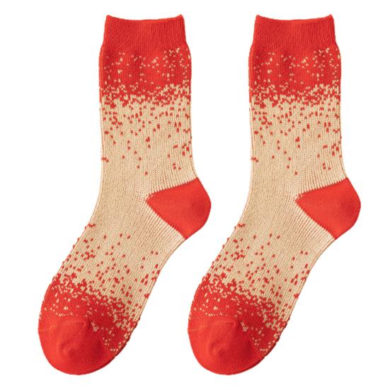 Women Socks Heart Keep Warm Good Breathability Moisture Absorption Stretchy Socks for Daily Life