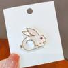 High Grade Cute Jade Rabbit Brooch Female White Rabbit Corsage Chinese Zodiac Pin