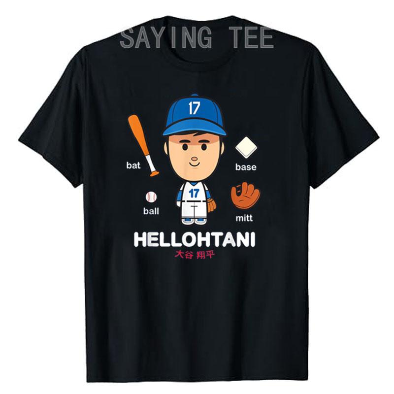 Shohei Ohtani Los Angeles Baseball HellOhtani MLBPA T-Shirt Cute Baseball Lover Graphic Tee Short Sleeve Top Lovely Novelty Gift