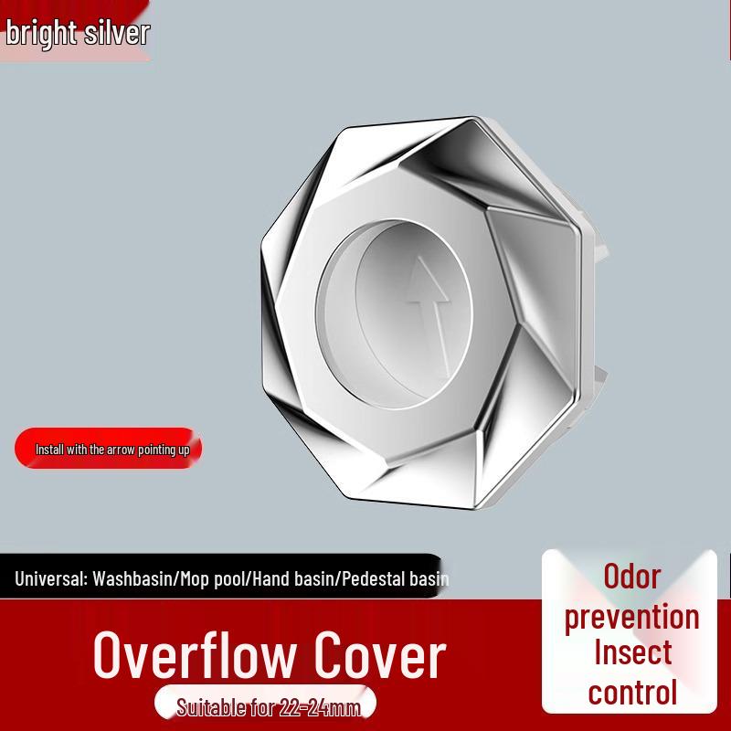 Galvanizovaný kryt přepadové zátky umyvadla odolný proti zápachu