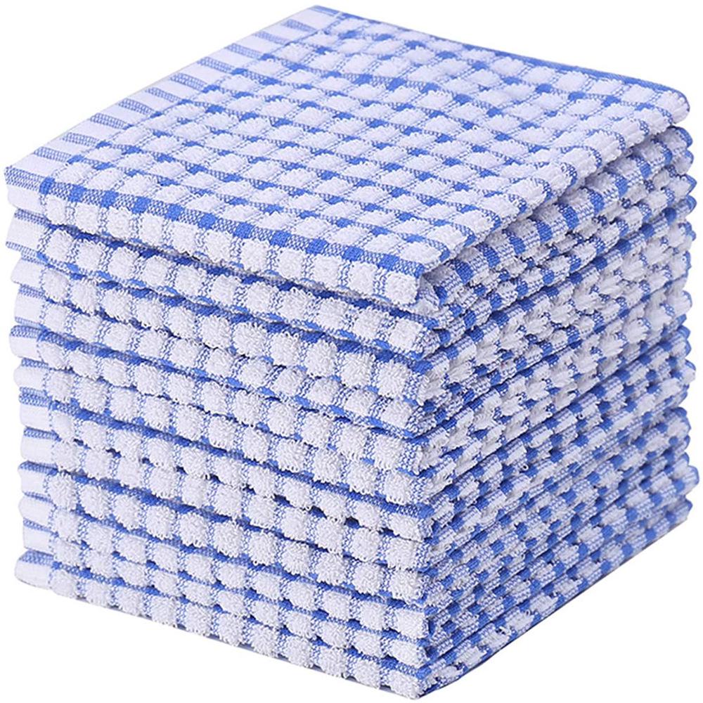 Plaid Absorbent Waffle Kitchen Towel - Tea or Dish Cleaning Cloth