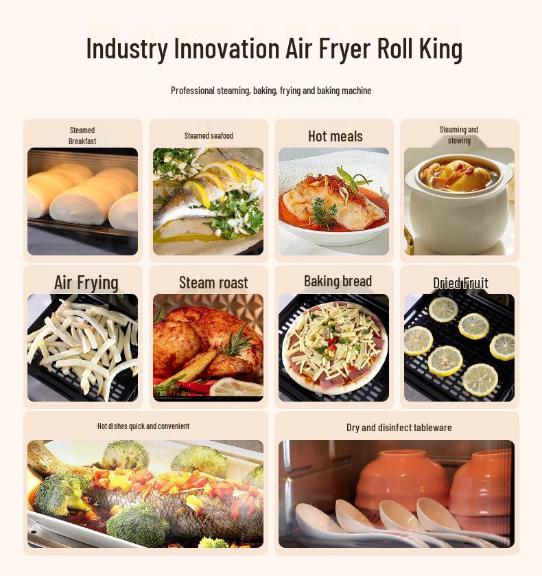 2025 Smart Voice Heißluftfritteuse und Mikrowellen-Kombi mit großer Kapazität