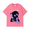 275 GSM Washed T-shirts 100% Cotton Jujutsu Kaisen V32 Megumi Print Unisex Heavy Cotton T Shirt