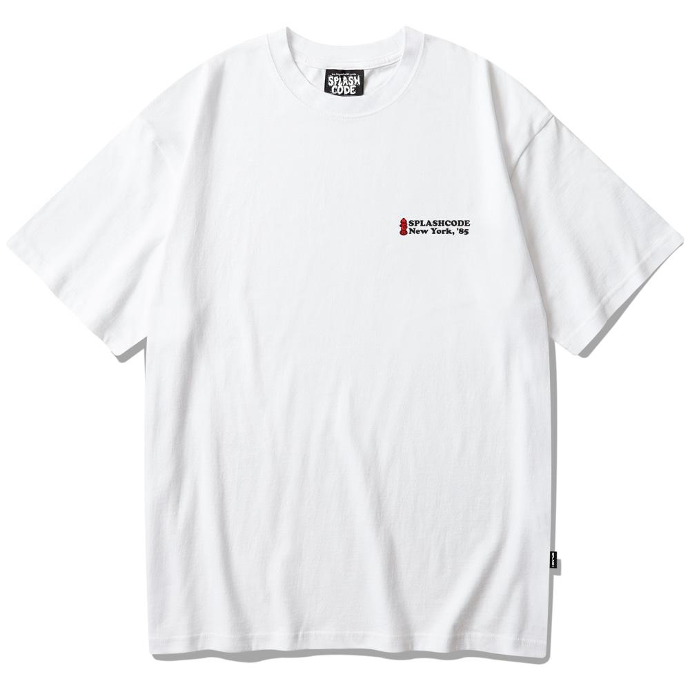 Seupeullaesikodeu White Short Sleeve T-Shirt - New York 85
