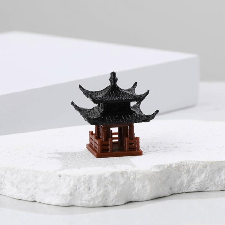 Miniature Pagoda Statues Artistic Chinese Cultural Building 3D Models Safe and Friendly to Nature Decoration