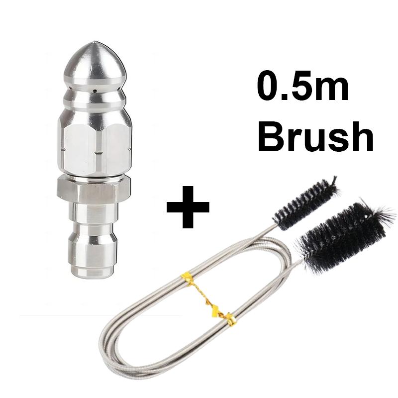 G1/4" Quick Connectornozzle Sewer Cleaning High Pressure Washer Nozzles Sewer and Sewage Hose Nozzle Washing Accessories 5000psi