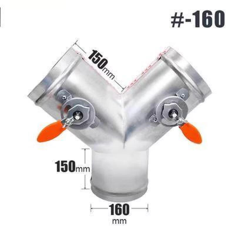 

Jundingying 160mm Y-Type Manual 3-Way Ventilation Valve