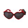 Pink Heart Glitter Light-Up Glasses for Parties and Photography