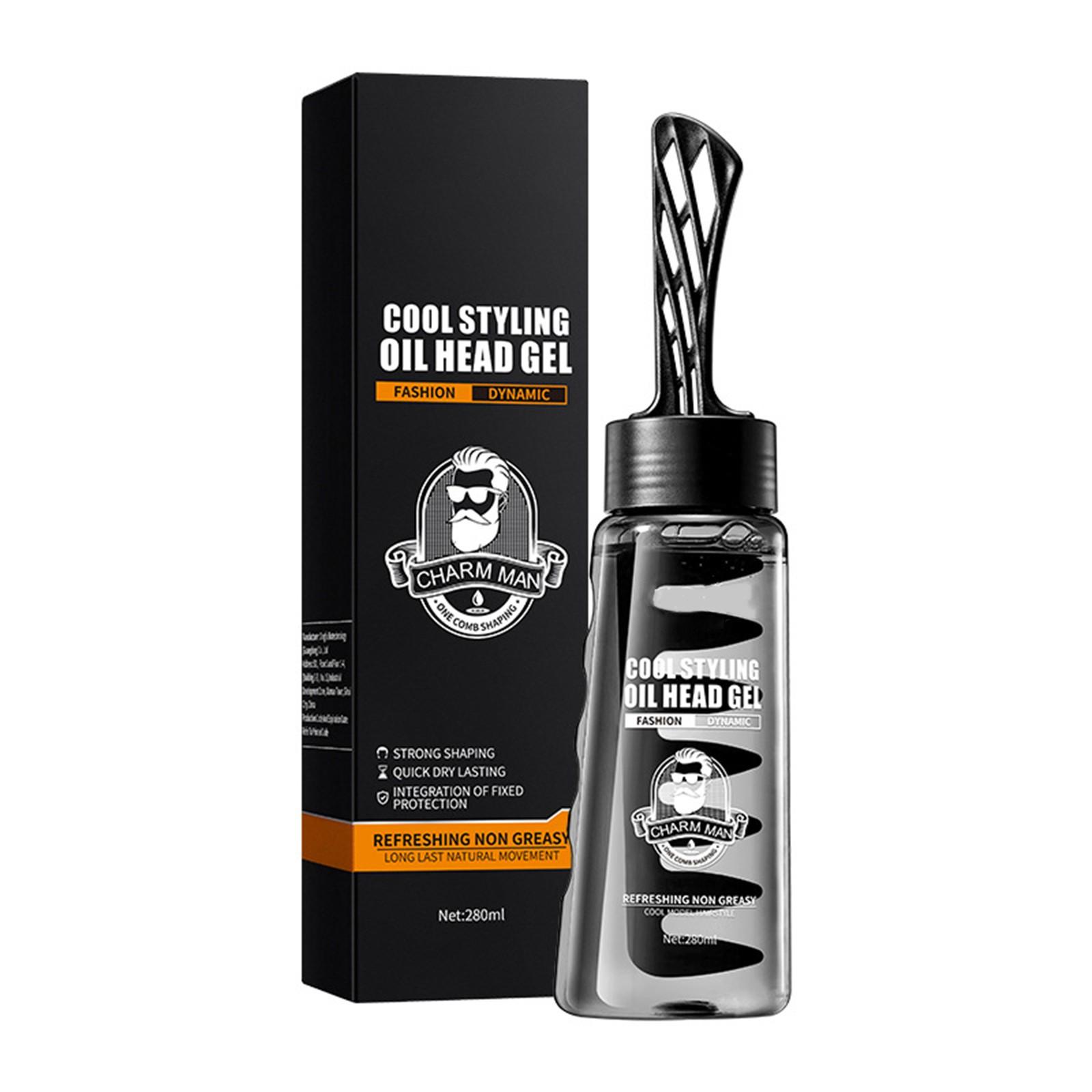 

Нежный мужской гель-воск для волос с маслом, создающий трехмерную прическу, демонстрирующий элегантный темперамент чёрный