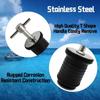 Twist -Turn Marine Rubber Plugs Brass/Stainless Steel Handle Blockage Twist Locks  Drainage