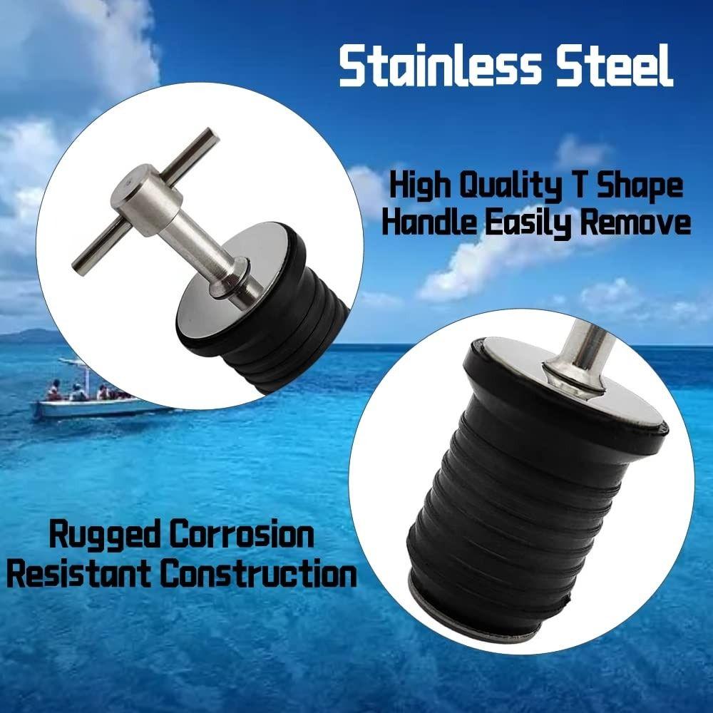 Twist -Turn Marine Rubber Plugs Brass/Stainless Steel Handle Blockage Twist Locks Drainage