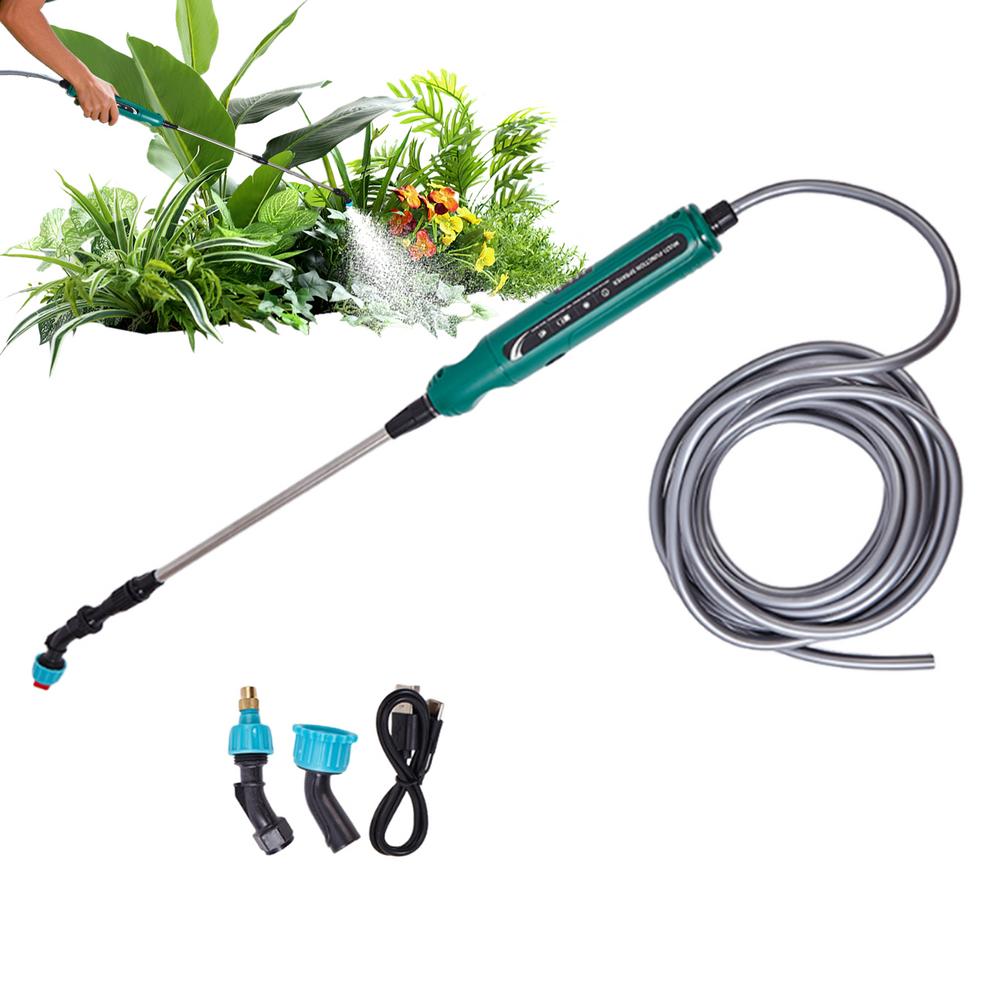 Electric Water Sprayer With Hose 2000mAh 3 Adjustable Nozzle Portable Watering Sprayer Wand For Lawn Yard Patio Outdoor Flower