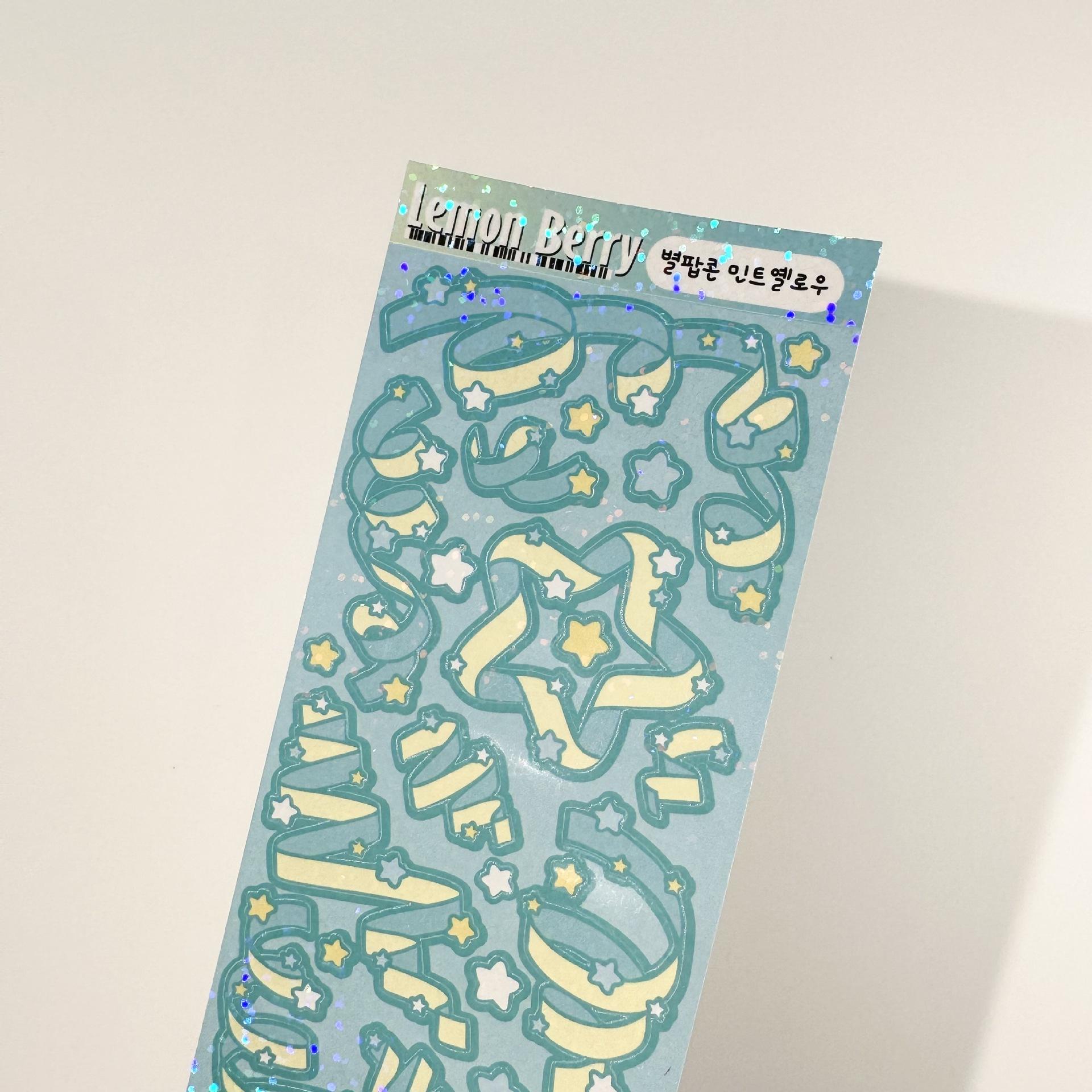 Корейские популярные наклейки со звездами и лентами Ins Handbook Small Card Goo Card — фото 8