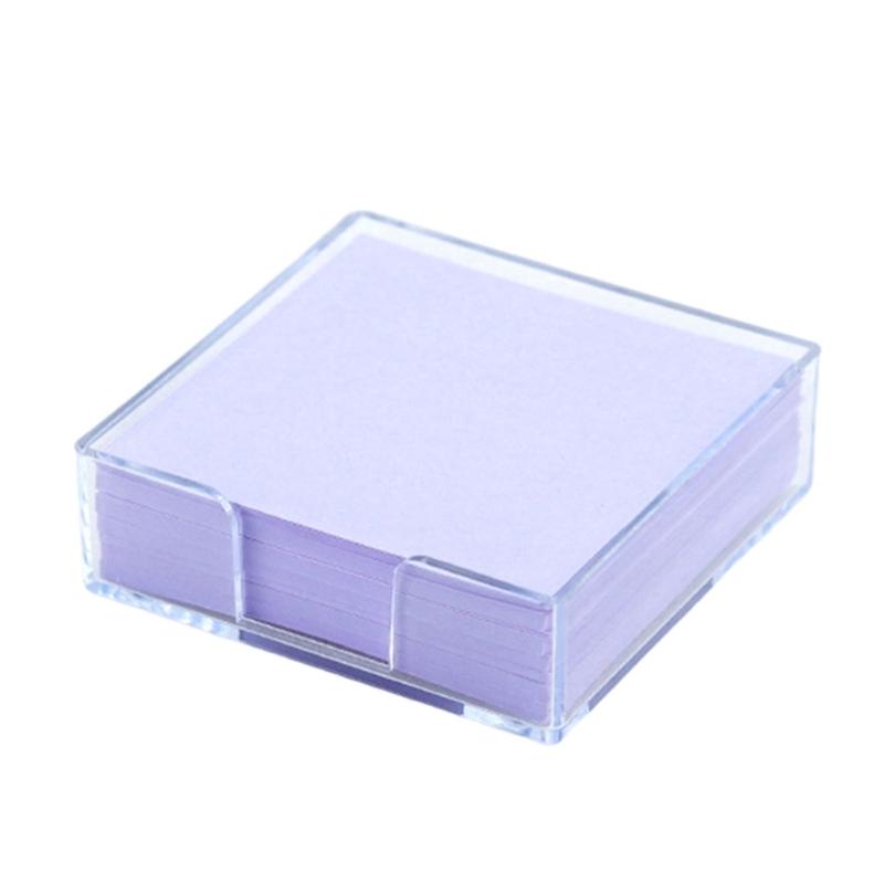 

Reusable Writing Pad Holder Organizers with 200 Sheets Stick Note, Clear Box Note Pad Set For Home and Office Workspaces