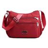 Bolsa de ombro feminina de lona de nylon de grande capacidade: Bolsa de mensageiro com vários compartimentos para mães de meia-idade e idosas