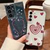 Silky Love Hearts Case For Samsung Galaxy S26 Ultra S25 FE S24 S23 S22 A54 A15 A35 A55 A16 A36 A56 A17 A37 A57 5G Soft Cover