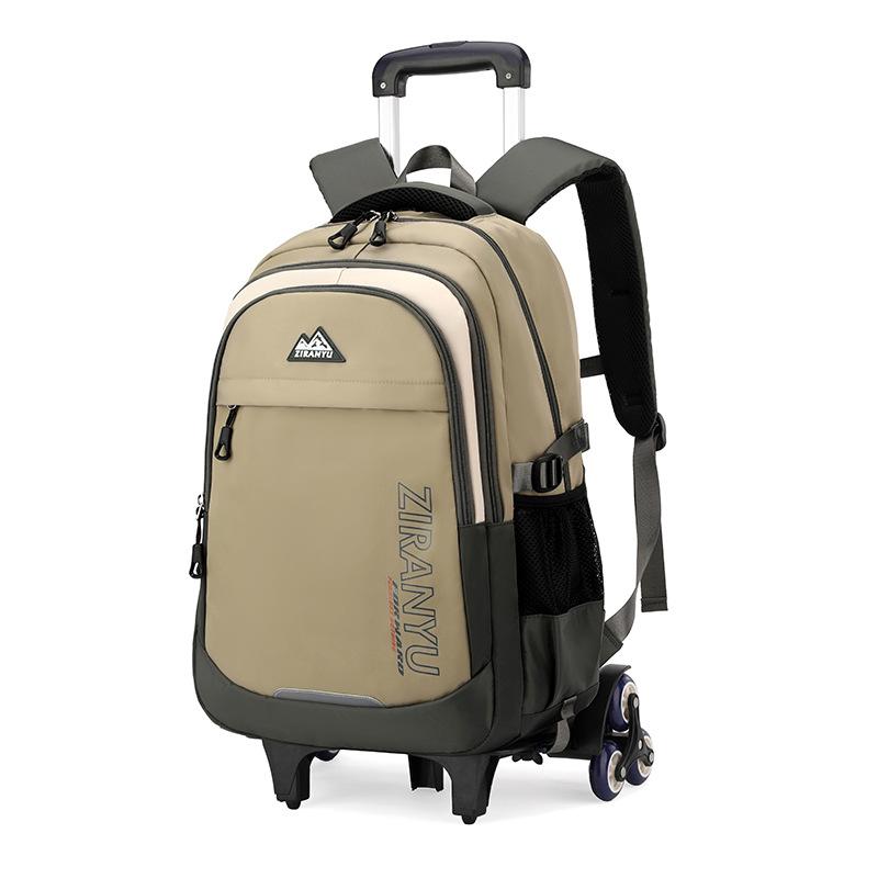 Children School Bag With Wheels Kids Rolling Backpack For Boys Wheeled Backpack Student Trolley School Book Bag Carry On Luggage