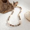 Ingemark Boho Coconut Husk Wooden Beads Conch Beads Chain Necklace for Men Summer Beach Vintage Adjustable Choker Daily Jewelry