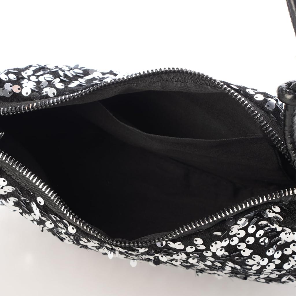 SVEC Women's Sequin Shoulder Bag, Silver, FREE (ZPG-0017)