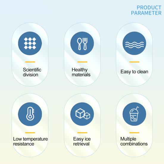 Ice Cube Mold 6/8 Grids Silicone Ice Making Tray Easy Release Large Square Cube Mold for Home Kitchen